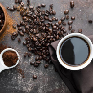 Overhead shot of coffee